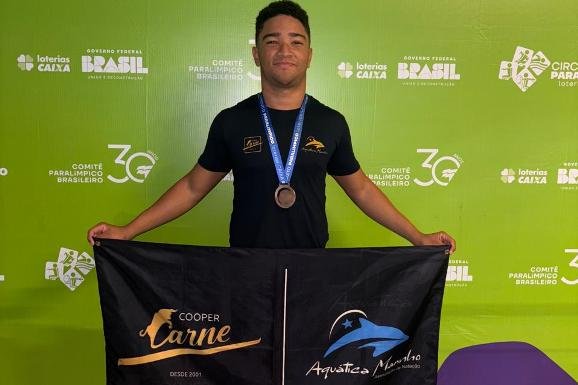 Paratleta Kauã Gonçalves garante bronze nos 100 m peito na 2ª fase nacional do Circuito Loterias Caixa - Imagem do artigo original